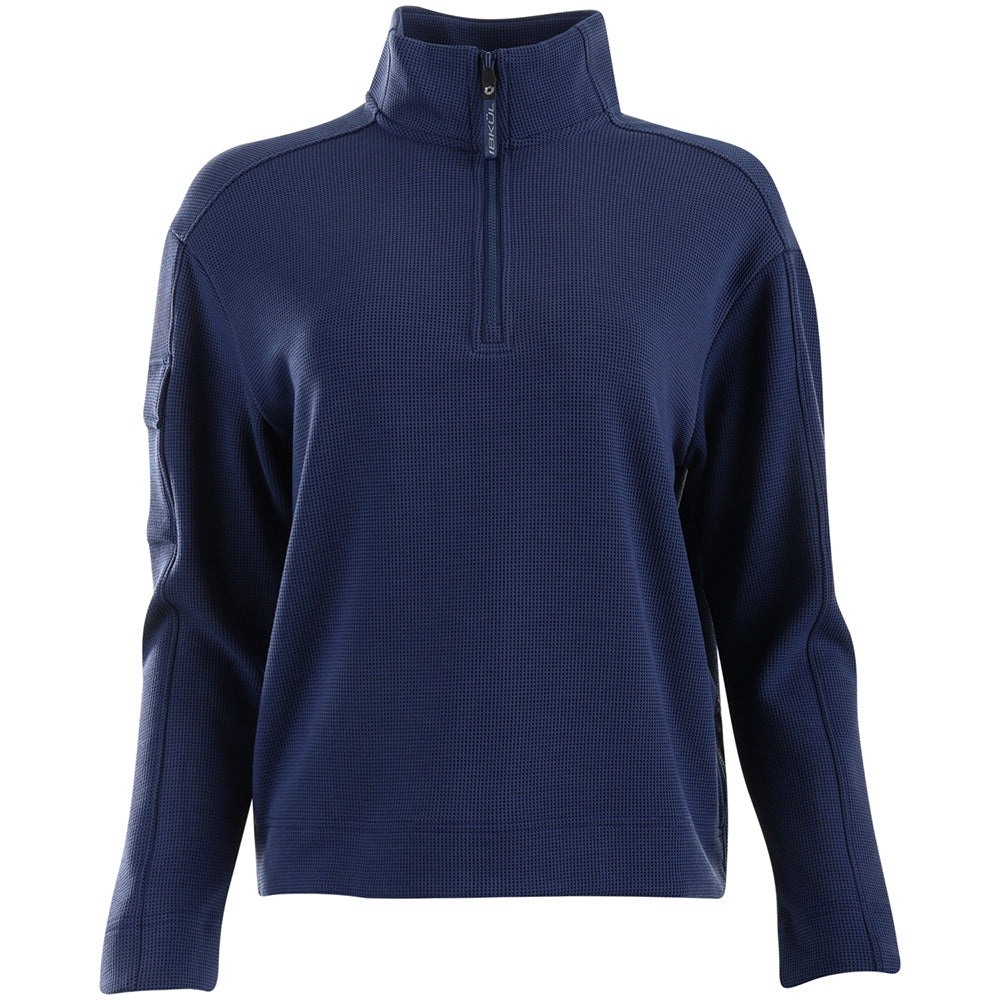 Women's Micro Waffle Knit 1/4 Zip Pullover