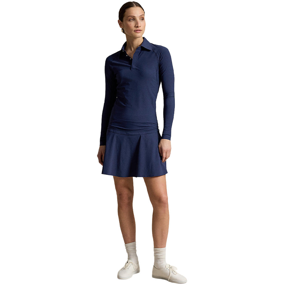 Women's Luxury Warp Knit Long Sleeve Polo
