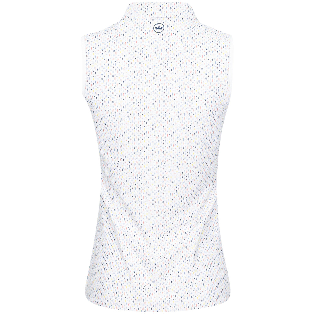 Women's Final Touch Banded Sport Mesh Sleeveless Polo