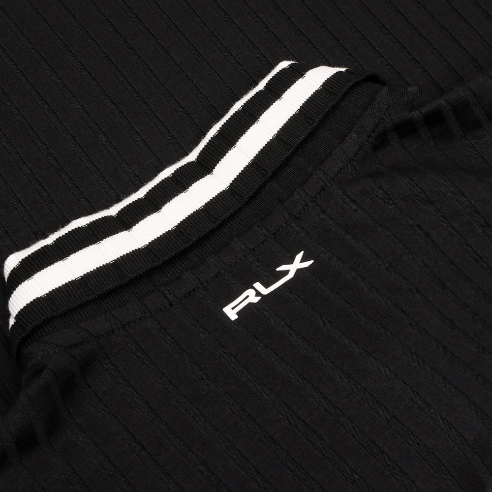 Women's Slim Fit Ribbed Long-Sleeve Polo