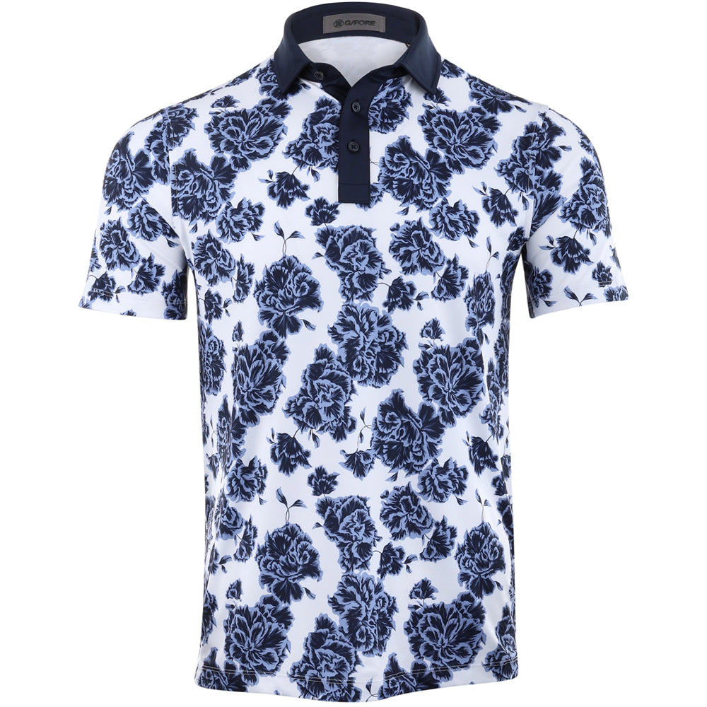 Floral Print Tech Jersey Polo