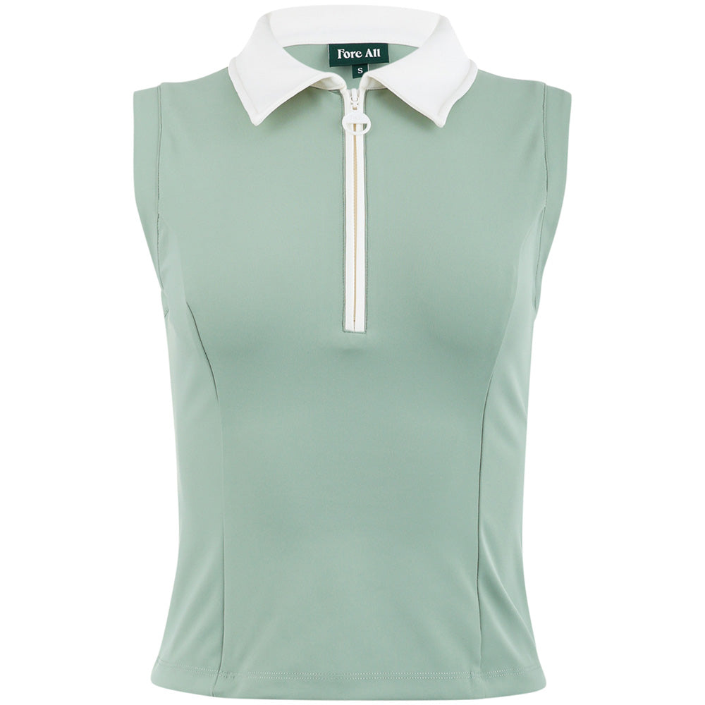 Women's Tackle Sleeveless 1/4 Zip Polo
