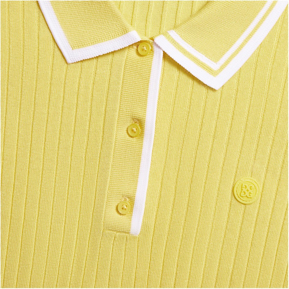 Women's Ribbed Knit Sweater Polo