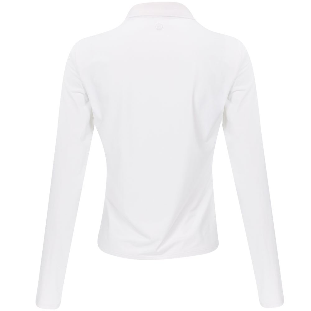 Women's Silky Tech Nylon Long Sleeve 1/4 Zip Polo