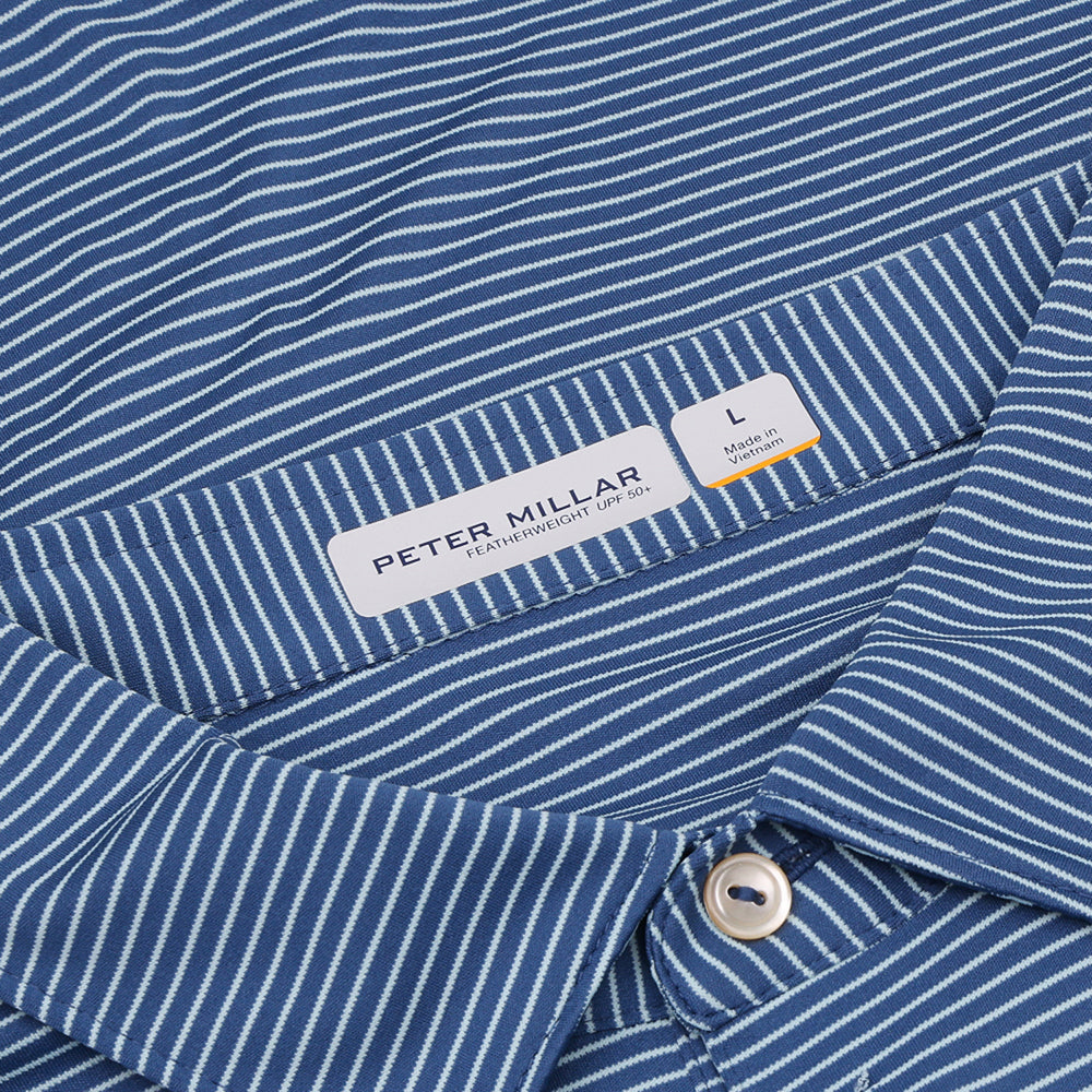 Featherweight Stripe Long Sleeve Polo