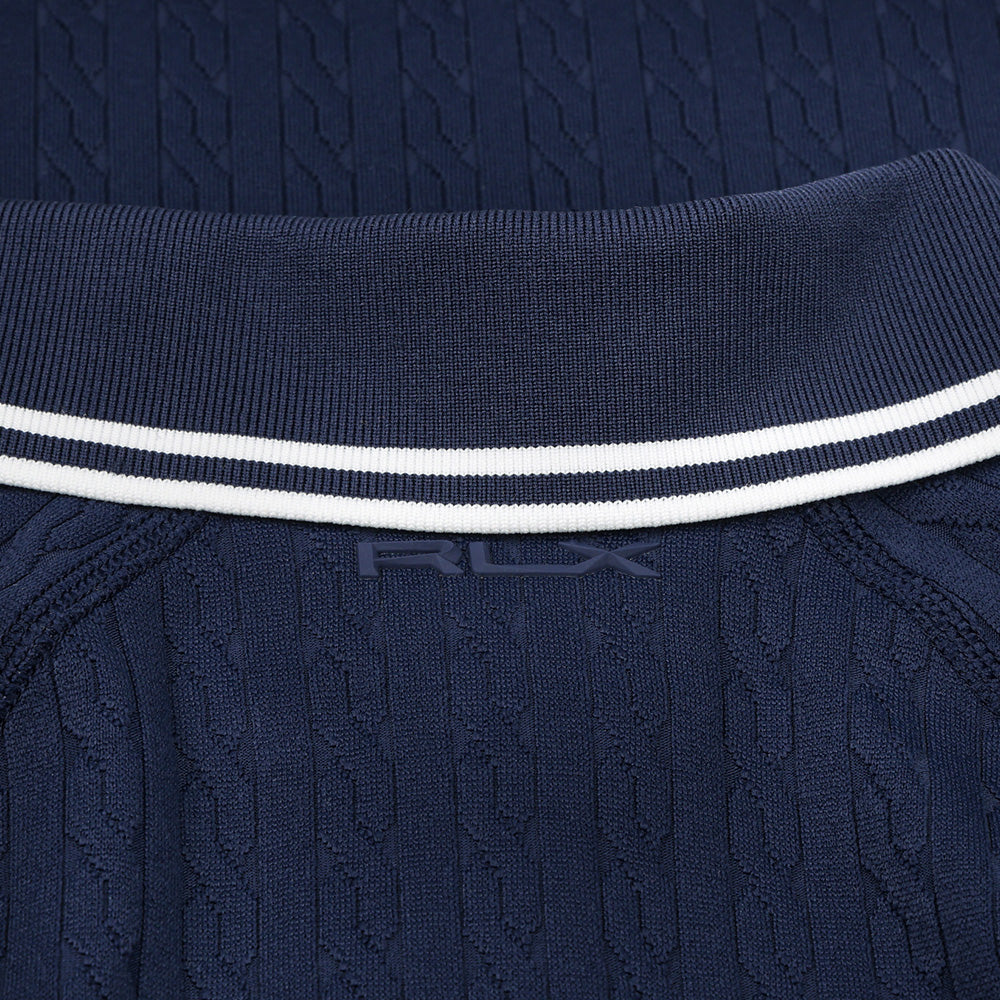 Women's Cable Long Sleeve 1/4 Zip Polo