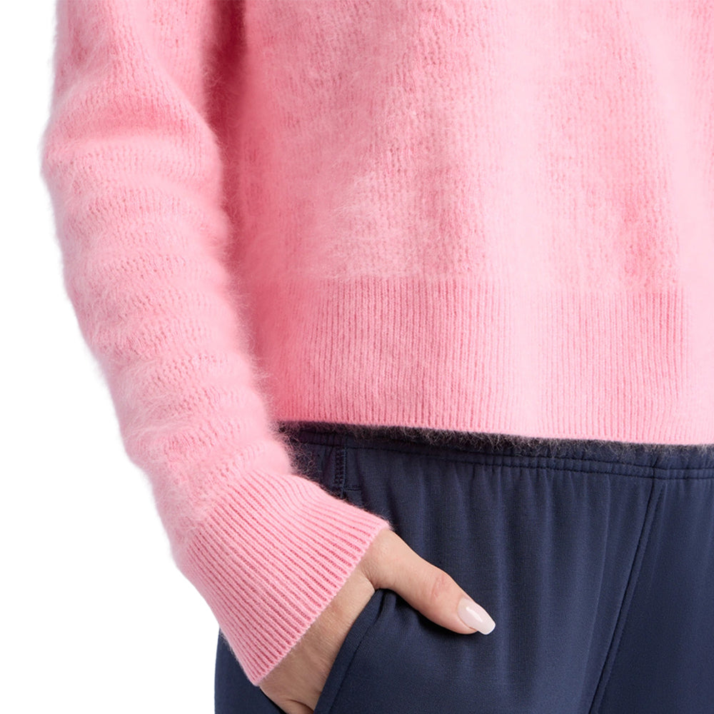 Women's Pointelle G Brushed Cashmere Crewneck Sweater