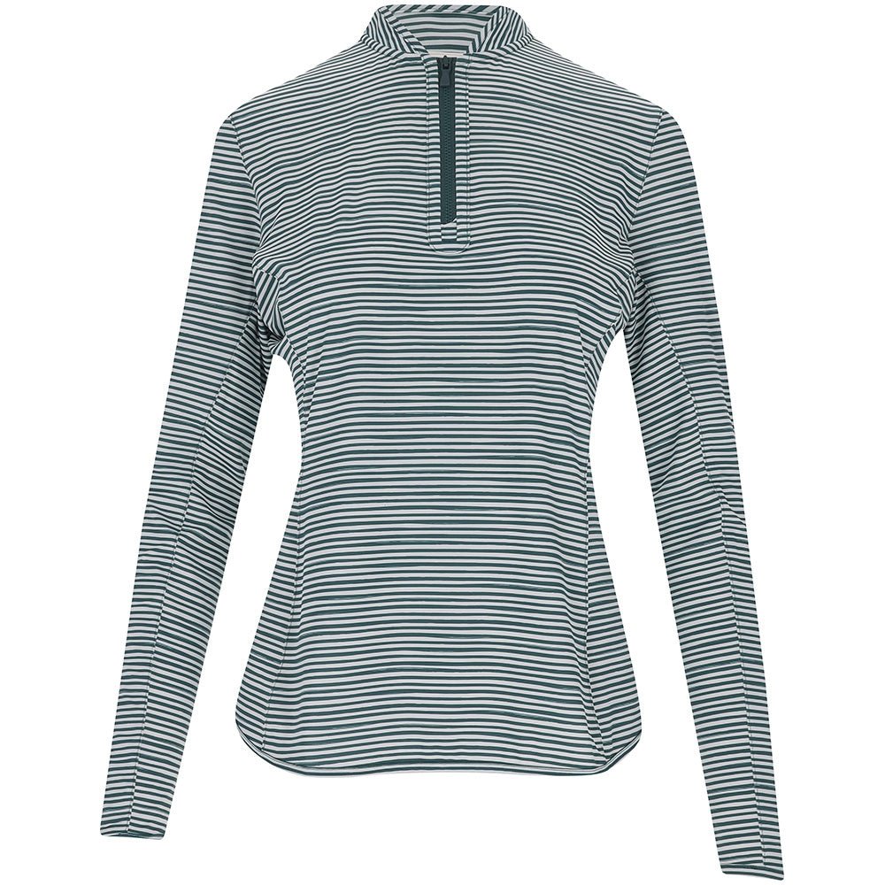 Women's Bunker Stripes Lightweight Long Sleeve 1/4 Zip Sunshirt - Fairway Styles