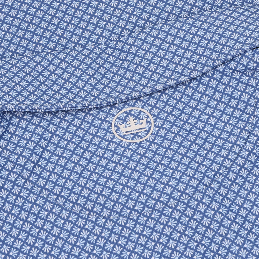 Women's Palmetto Palms Banded Sport Mesh Sleeveless Button Polo