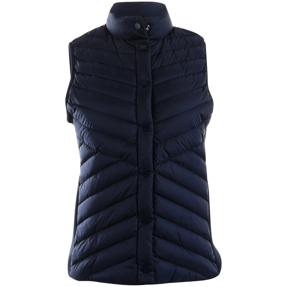 Women's V-Down Quilted Stretch Tech Interlock Vest