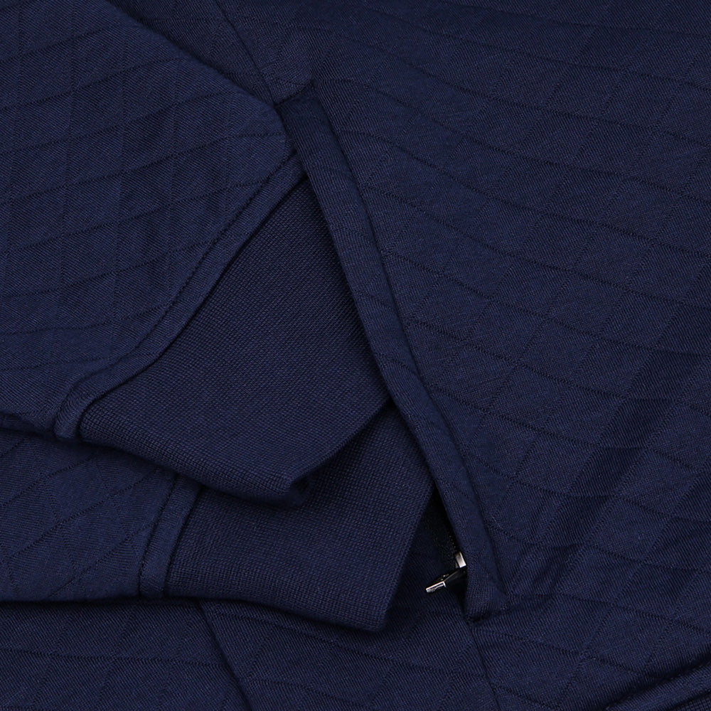 Quilted Double Knit 1/2 Zip Pullover