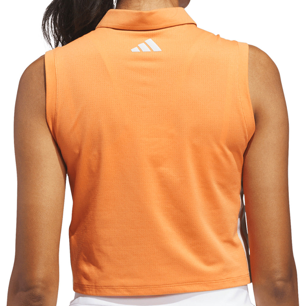 Women's Beyond Crop Twistknit Sleeveless 1/4 Zip Polo