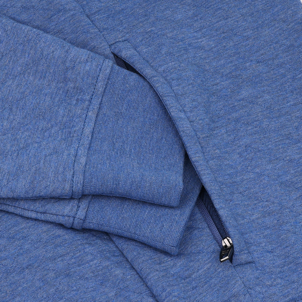 Quilted Double Knit 1/2 Zip Pullover