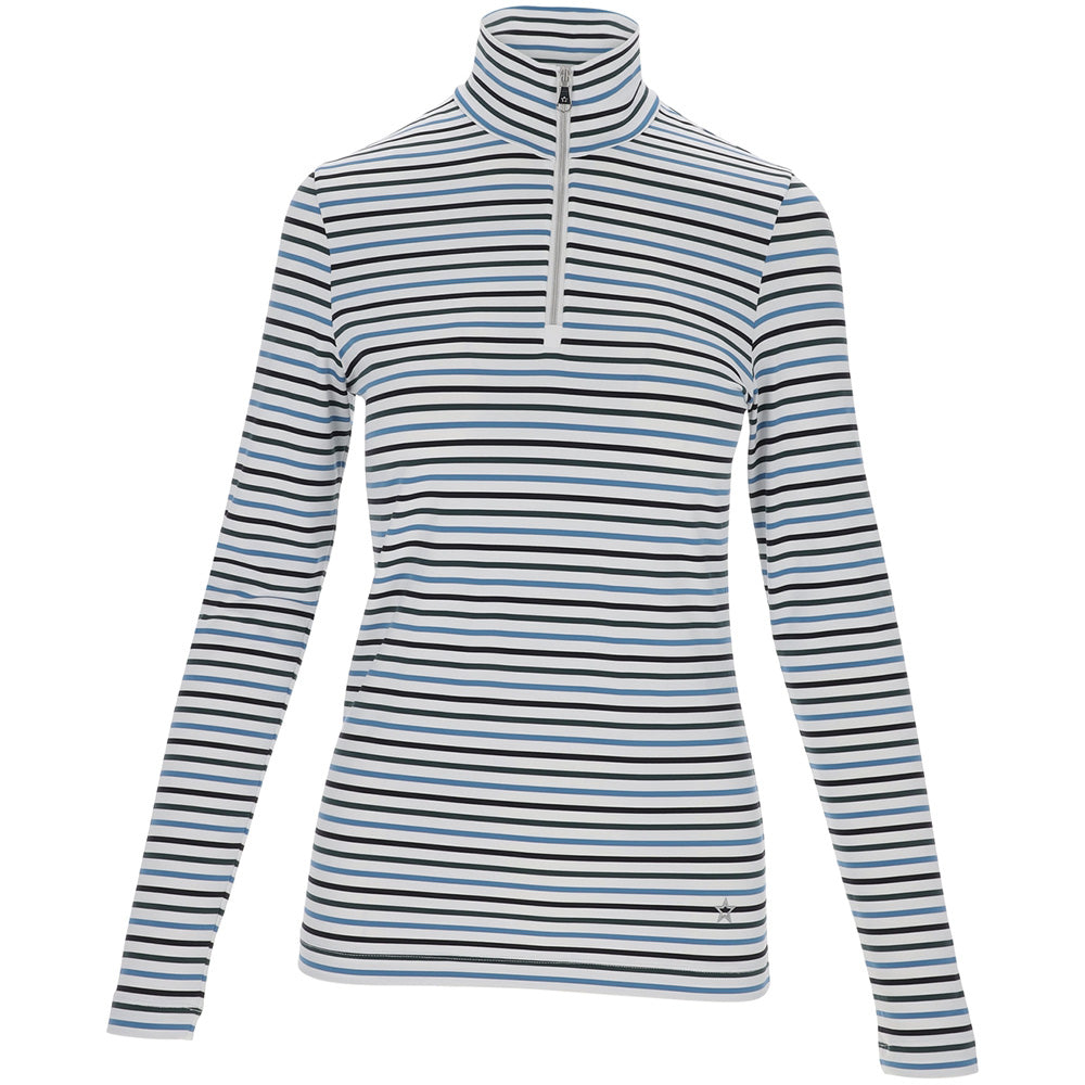 Women's The Simone Striped Long Sleeve 1/4 Zip Top