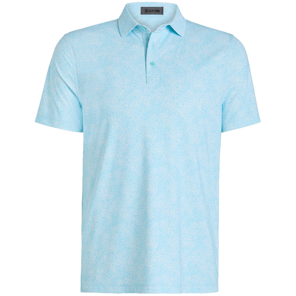 Hydrangea Print Tech Jersey Polo
