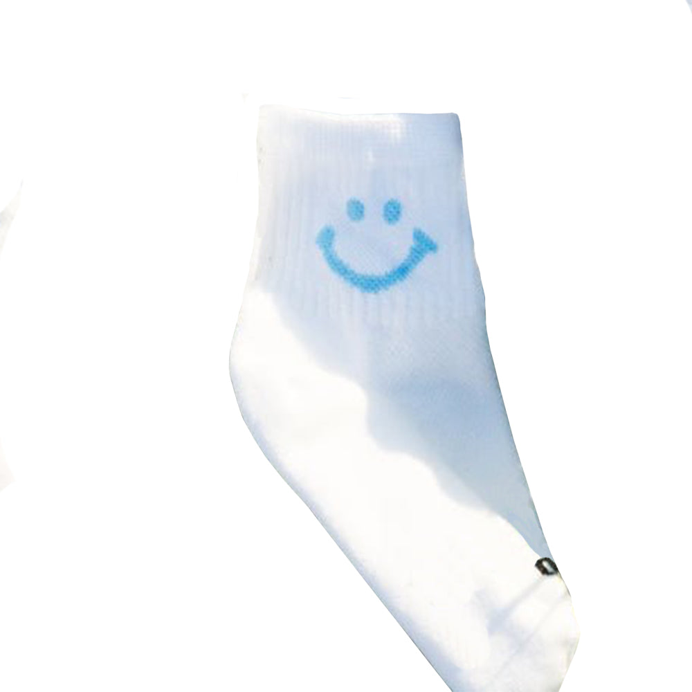 Juniors' Blue Smiley Socks