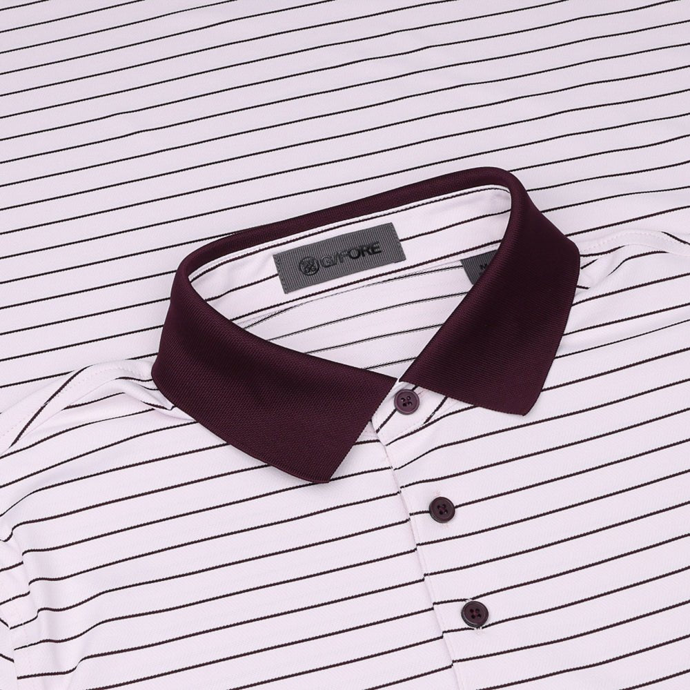 Herringbone Stripe Tech Jersey Polo