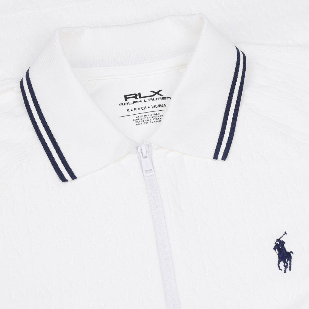 Women's Cable Jacquard 1/4 Zip Polo