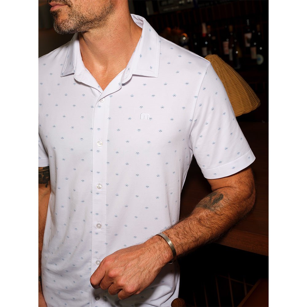 Comfortknit Geo Button-Up Shirt