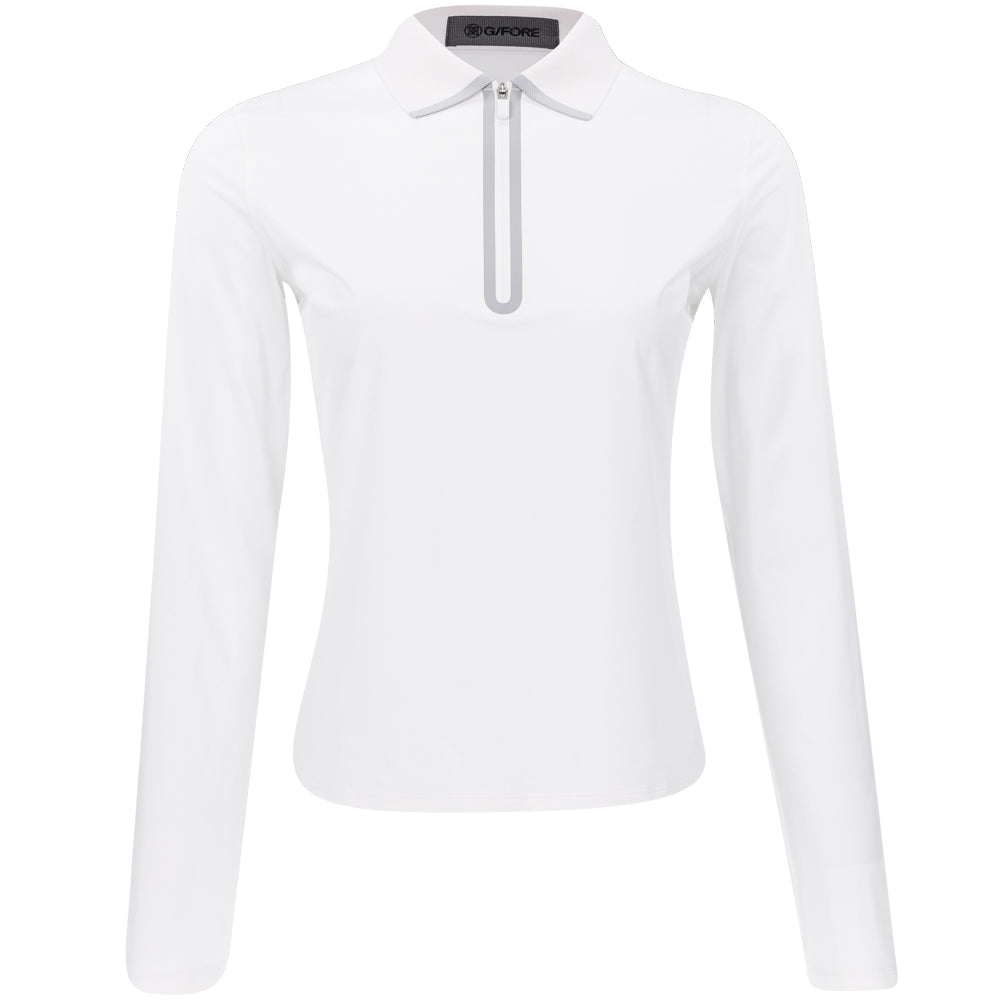 Women's Silky Tech Nylon Long Sleeve 1/4 Zip Polo