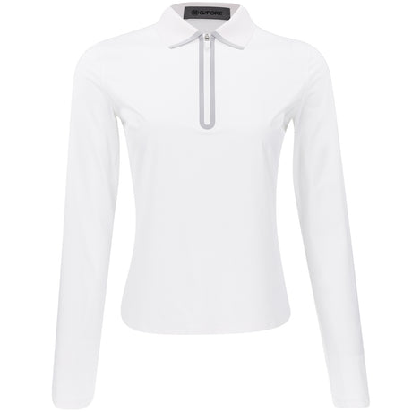 Women's Silky Tech Nylon Long Sleeve 1/4 Zip Polo