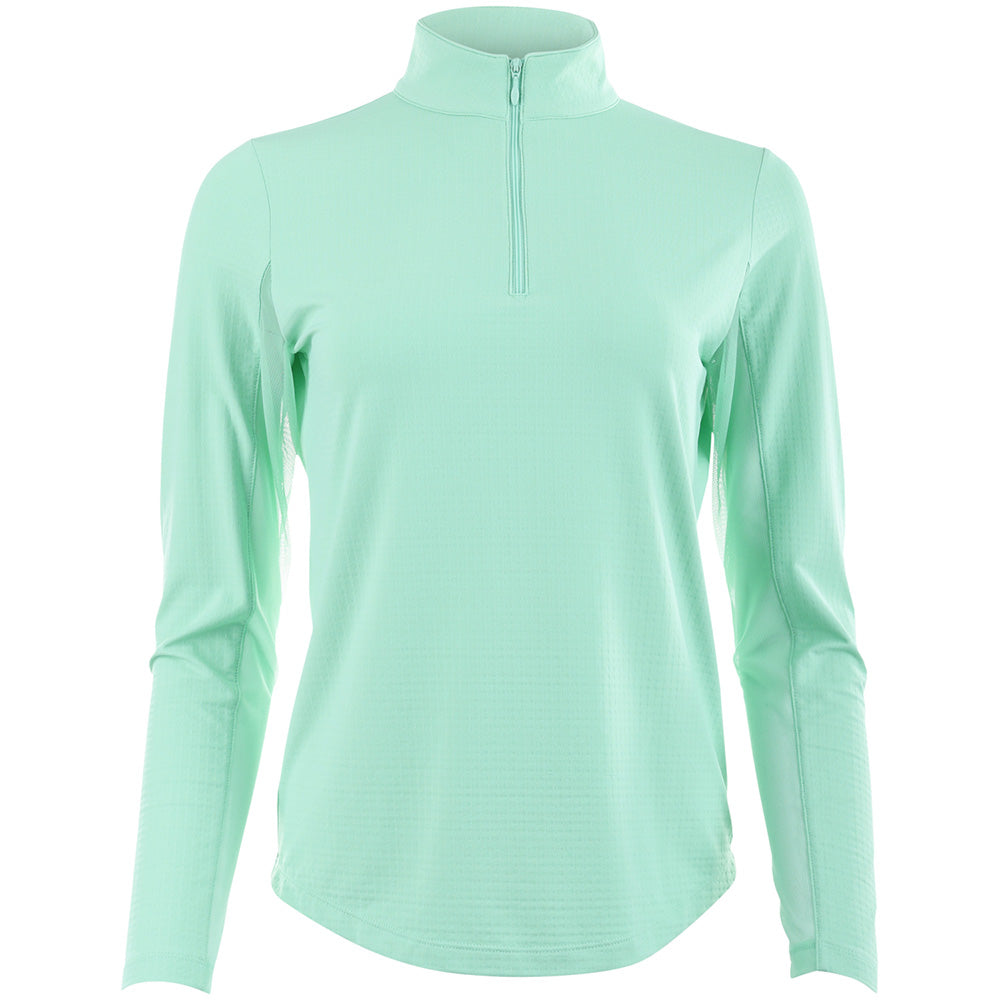 Women's 1/4 Zip Mock Neck Pullover - Solid