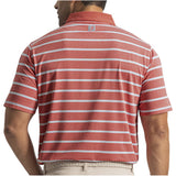 Open Stripe Heather Polo