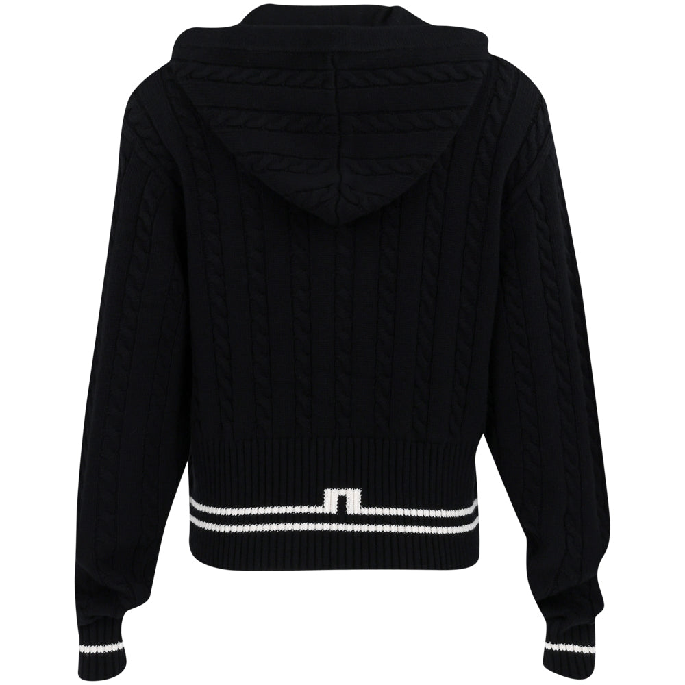 Women's Camilla Cable Knit Wool Full Zip Hoodie