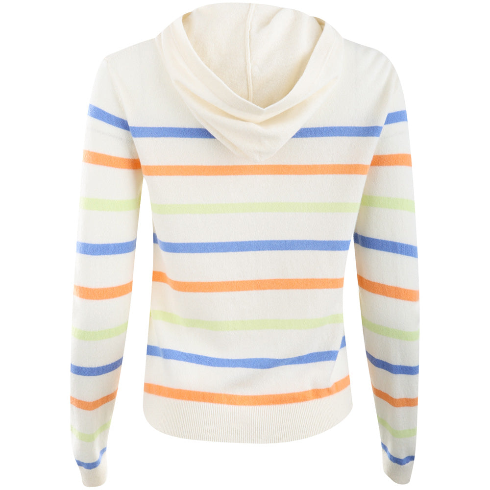 Women's Striped Cashmere Hoodie