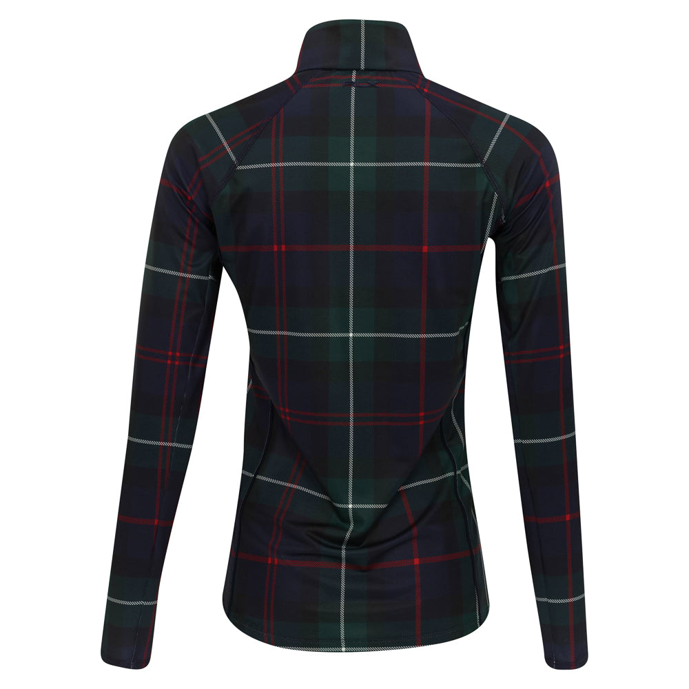 Women's Plaid Stretch-Jersey 1/4 Zip Pullover