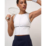 Women's MoveKnit Sunfire Cropped Full Zip Tank Top