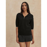 Women's Arney Knit Half Sleeve 1/2 Zip Polo