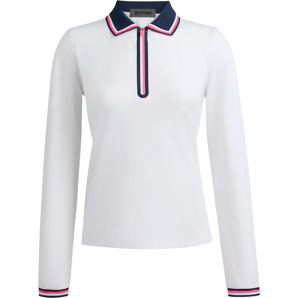 Women's All Play Tipped Long Sleeve 1/4 Zip Polo