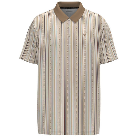 The Weekender Polo - Cream Stripe Print