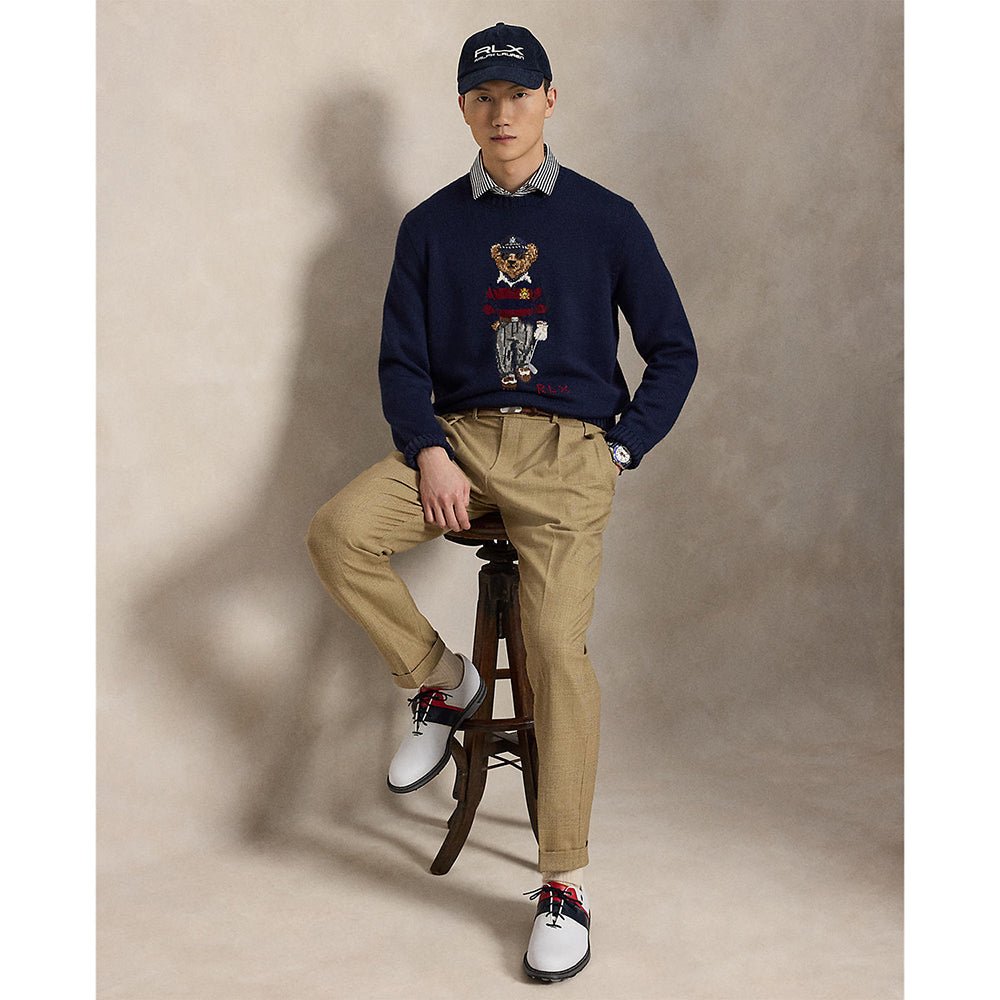 Merino Coolmax Bear Crewneck Sweater