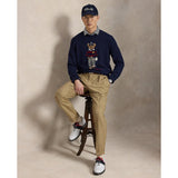 Merino Coolmax Bear Crewneck Sweater
