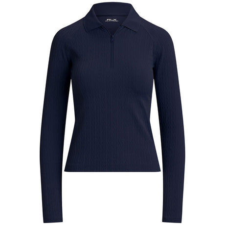 Women's Cable Long Sleeve 1/4 Zip Polo