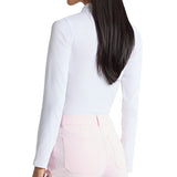 Women's Ribbed Tech Nylon Long Sleeve Polo