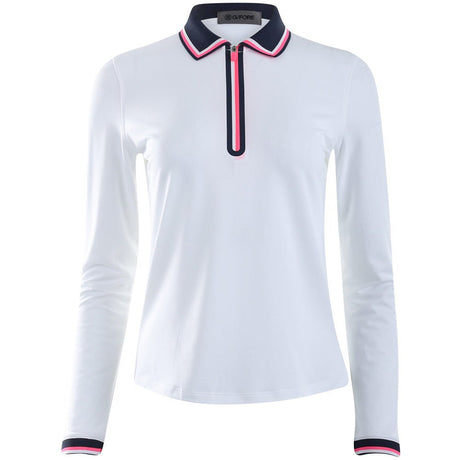 Women's All Play Tipped Long Sleeve 1/4 Zip Polo