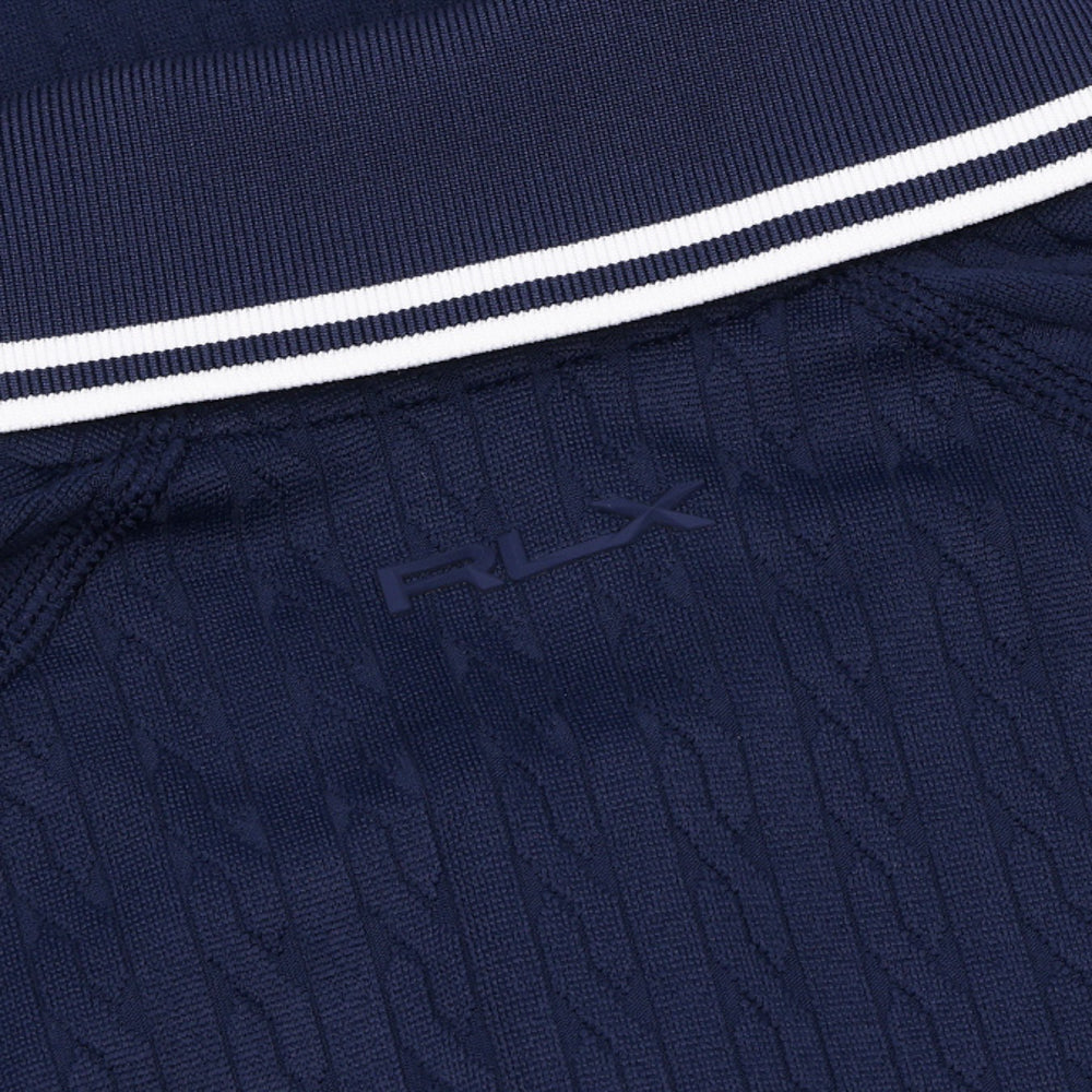 Women's Cable Jacquard 1/4 Zip Polo