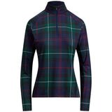 Women's Plaid Stretch-Jersey 1/4 Zip Pullover