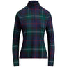 Women's Plaid Stretch-Jersey 1/4 Zip Pullover