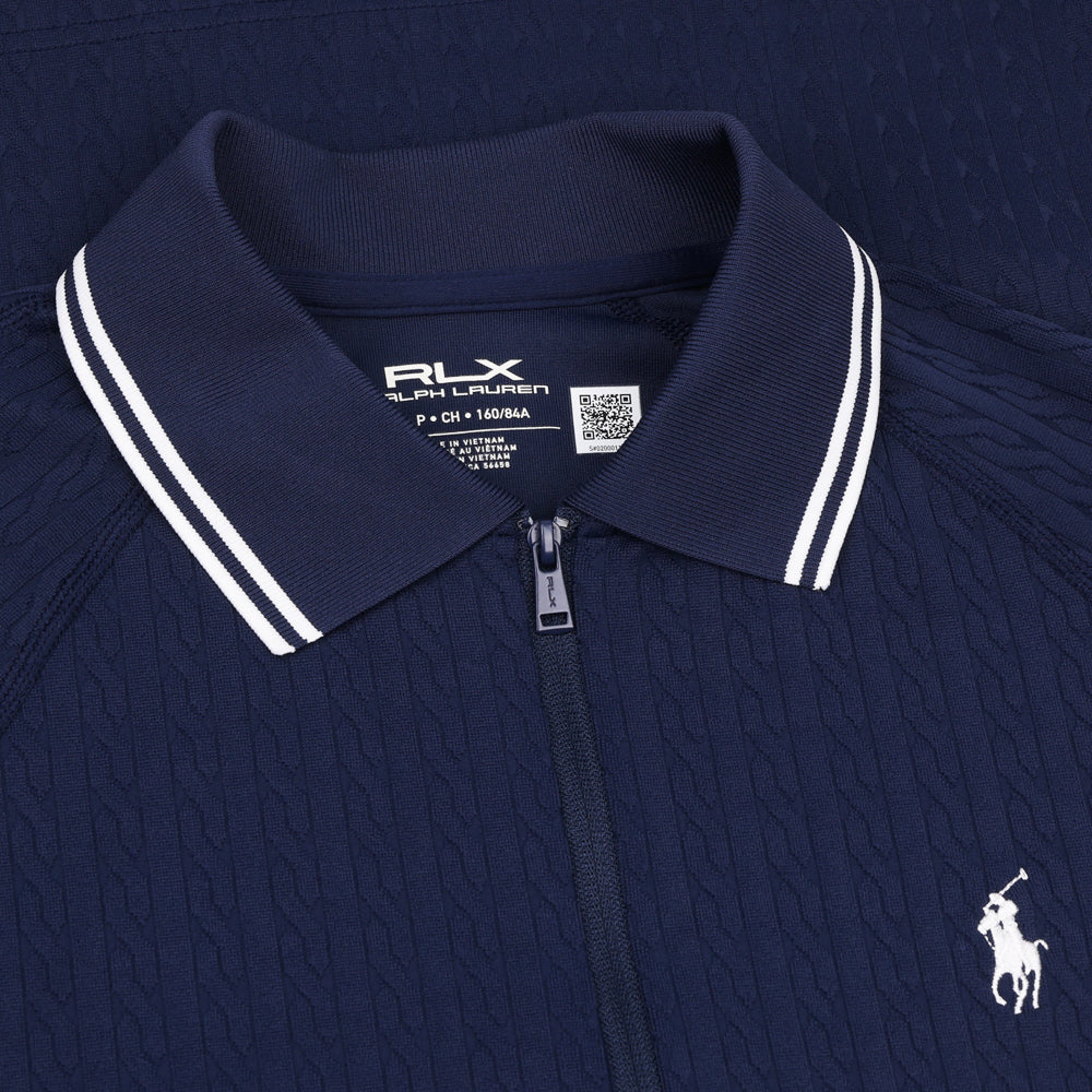 Women's Cable Jacquard 1/4 Zip Polo