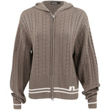 Women's Camilla Cable Knit Wool Full Zip Hoodie