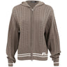 Women's Camilla Cable Knit Wool Full Zip Hoodie
