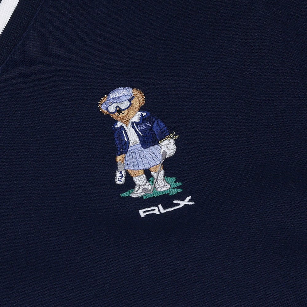 Women's Polo Bear Fleece V-Neck Pullover
