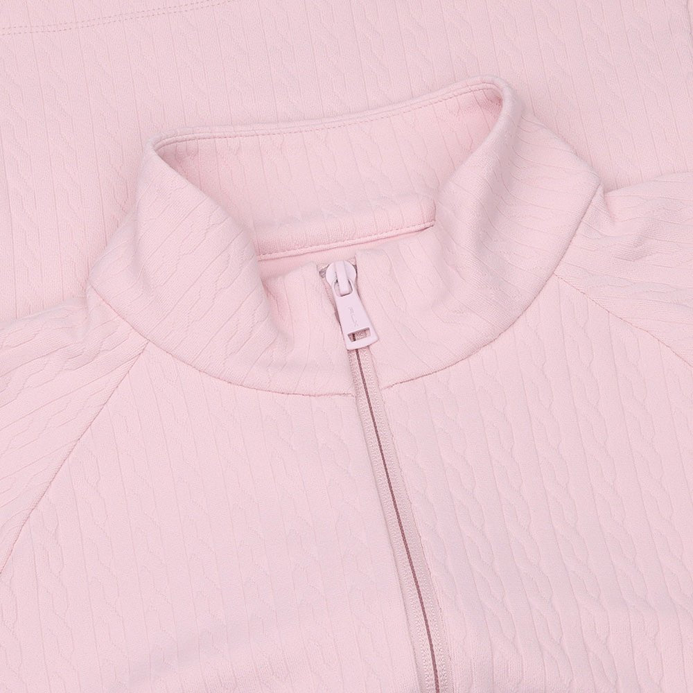 Women's Cable Stretch Mock Neck Jacket
