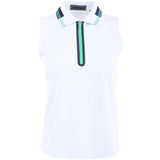 Women's Contrast Tech Pique Sleeveless Polo