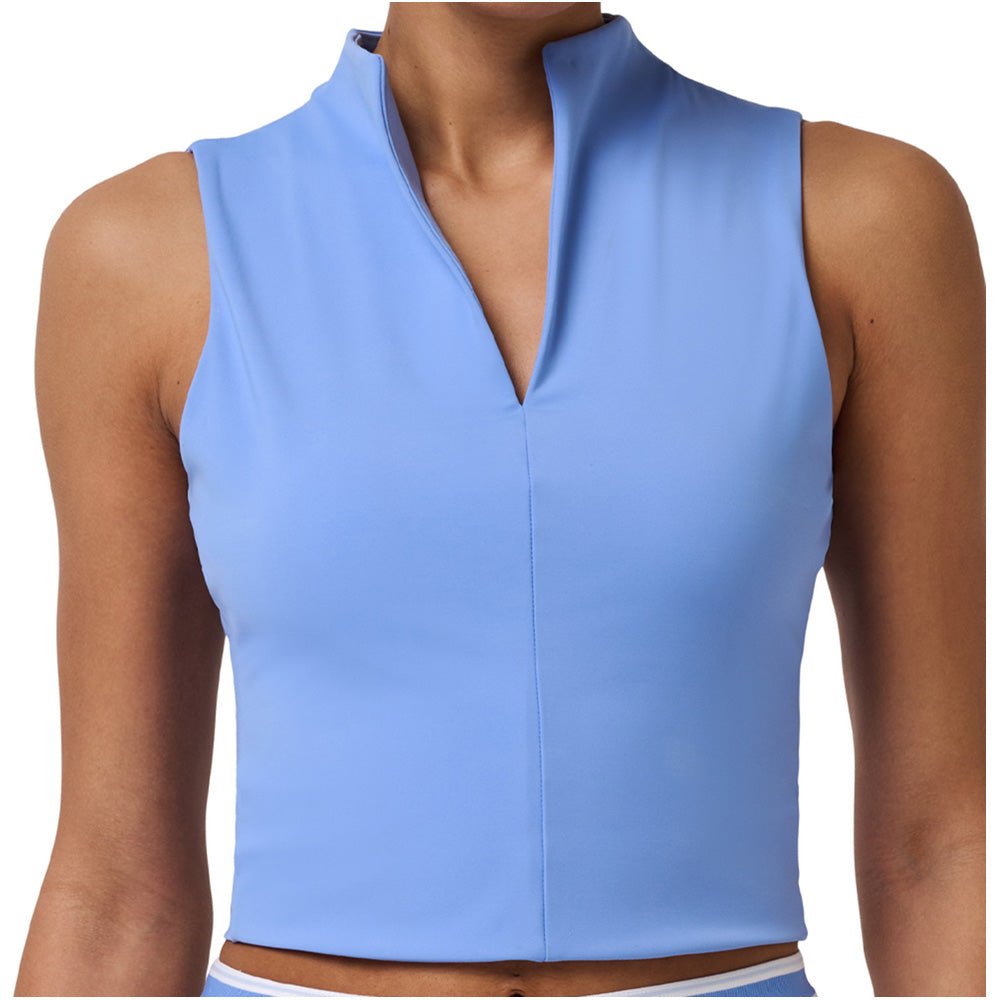 Women's MoveKnit Afterglow Sleeveless Mock Neck Cropped Polo - Fairway Styles