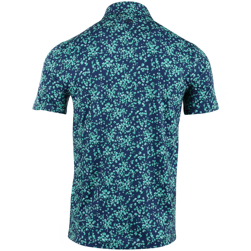 Stamped Floral Tech Jersey Polo